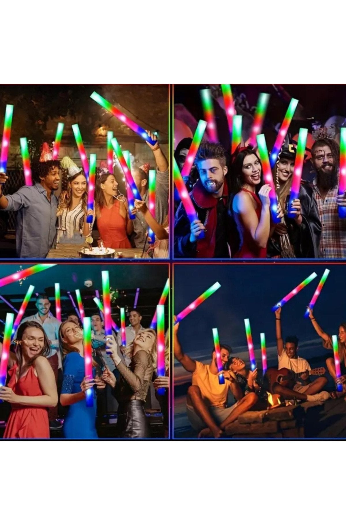 Üç Modlu LED Işık Çubuğu Köpük 1 Adet Parti Düğün Kına Kutlama Organizasyon Gösteri Festival Panayır