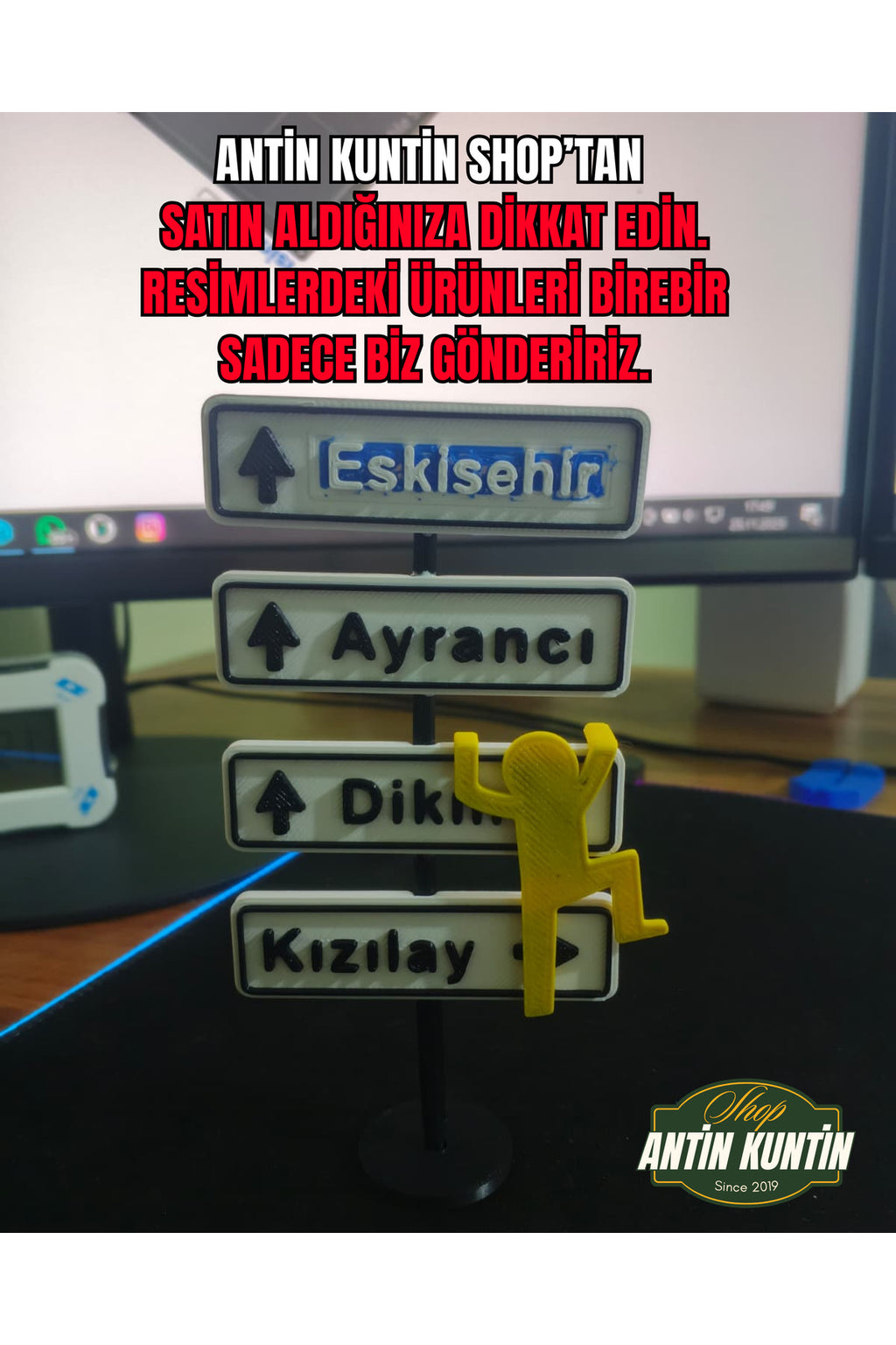 Kızılay Tabelası Baskı Standlı Asılan Kişi İle Birlikte Gelir Ayrancı Dikmen Eskişehir Tabela Biblo - 2