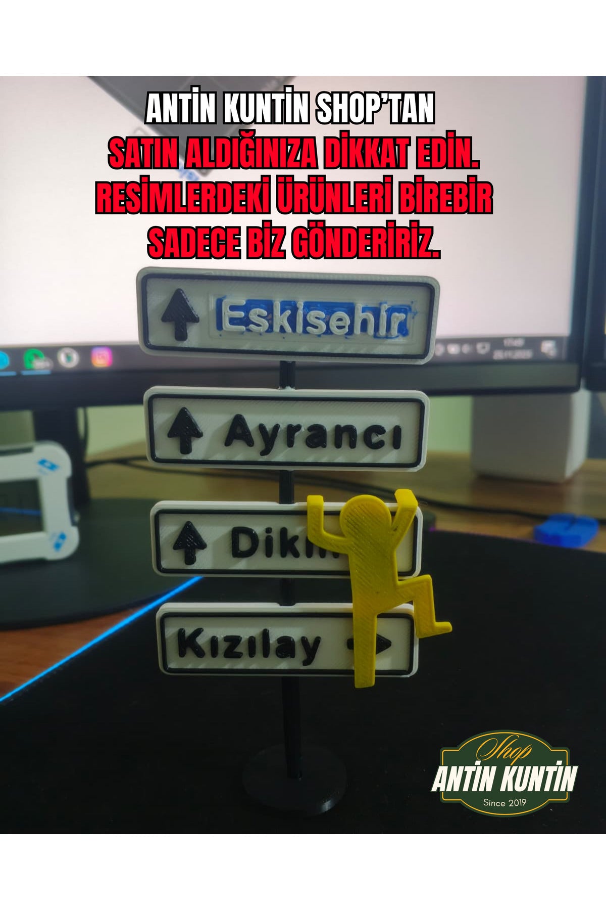 Kızılay Tabelası Baskı Standlı Asılan Kişi İle Birlikte Gelir Ayrancı Dikmen Eskişehir Tabela Biblo - 2