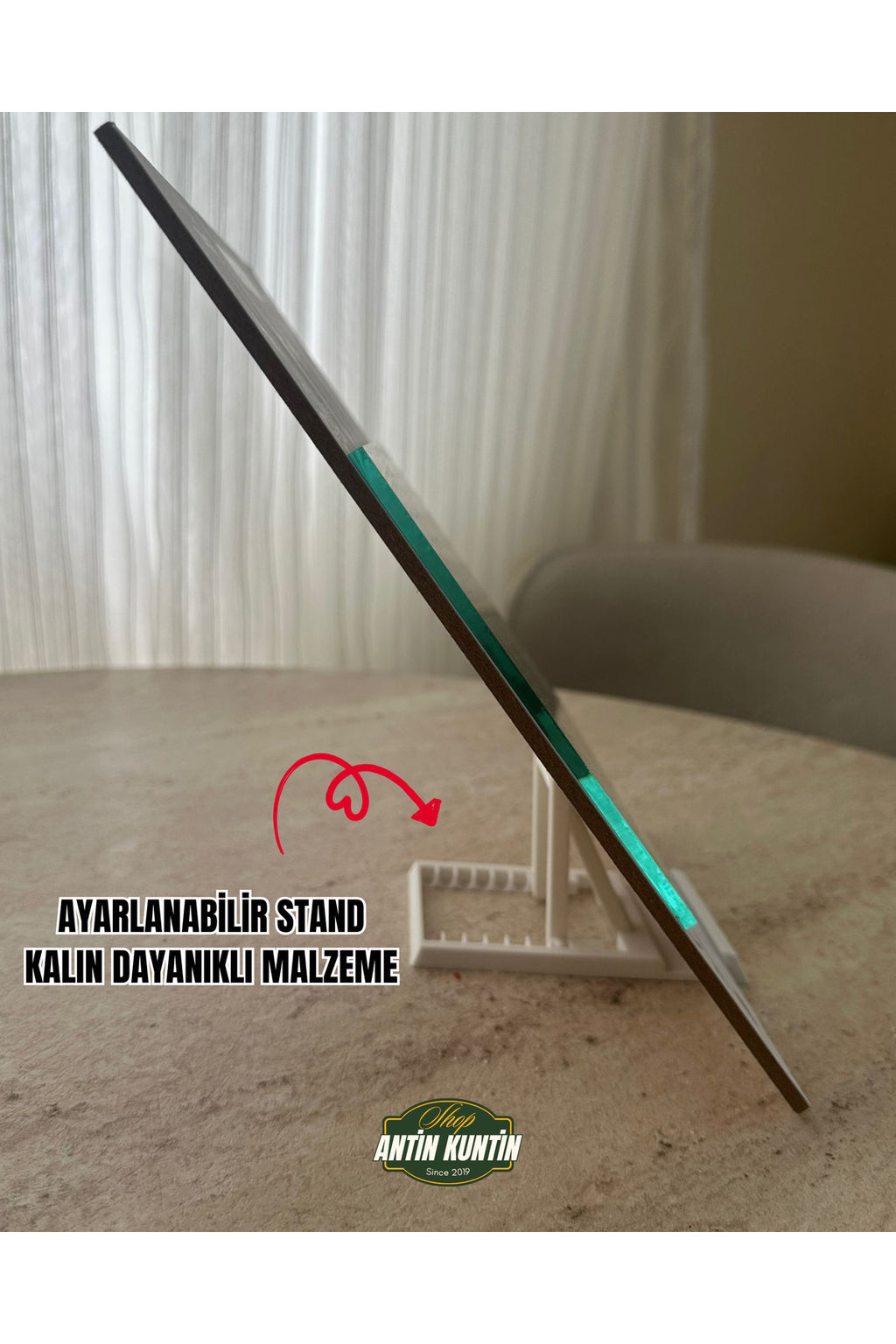 Meşhur İnstagram Aynası Ayarlanabilir Standlı Askı Aparatlı Kişiye Özel Tasarım Hediyelik - 3