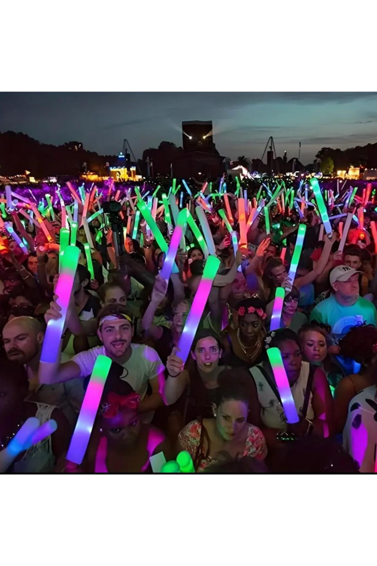 Üç Modlu LED Işık Çubuğu Köpük 1 Adet Parti Düğün Kına Kutlama Organizasyon Gösteri Festival Panayır - 6