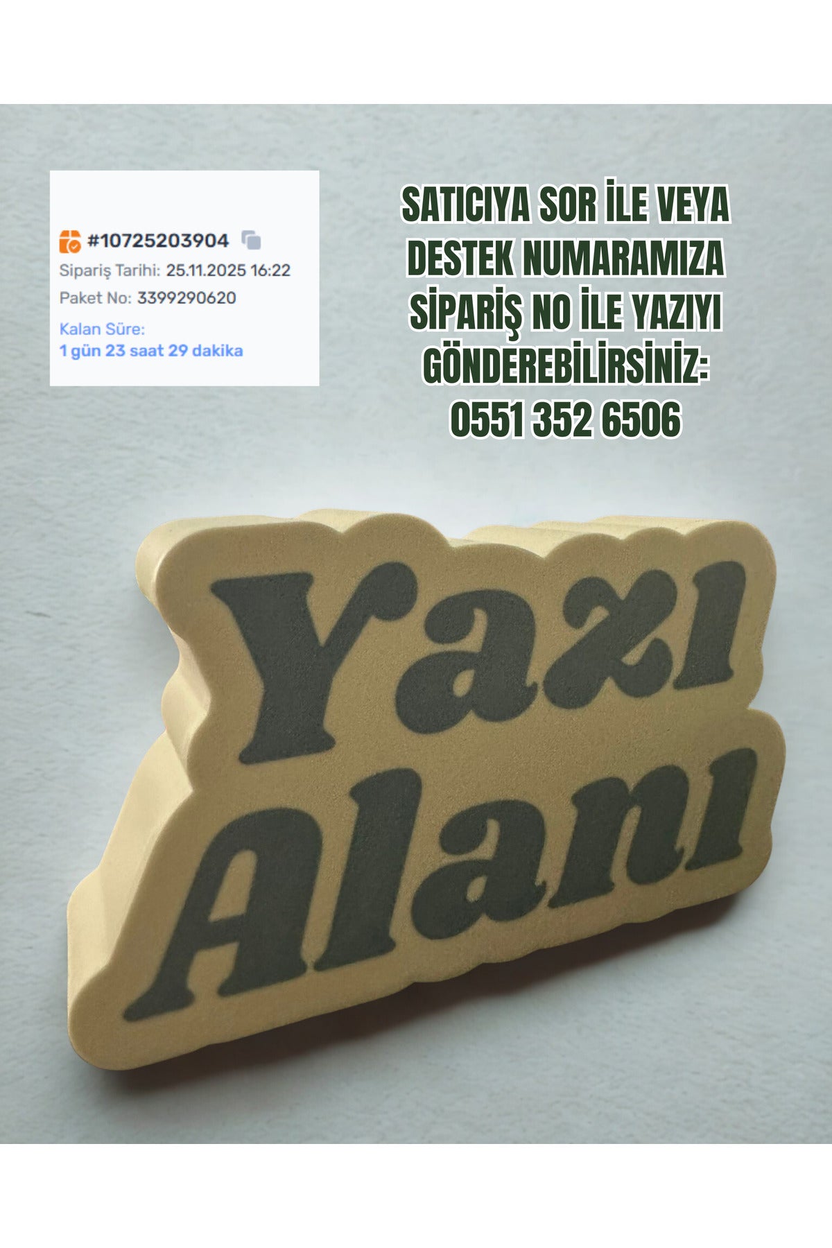 10 Harfli Işıklı Yazılı Kutu Dekor Kişiye Özel Peri Ledli Gece Lambası Olarakta Kullanılabilir - 2