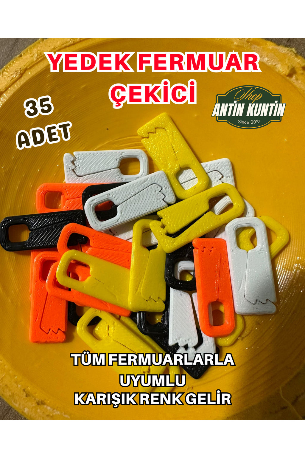 Yedek Fermuar Çekici Aparat Terzi ve Elbiseler İçin Karışık Renk Gelir