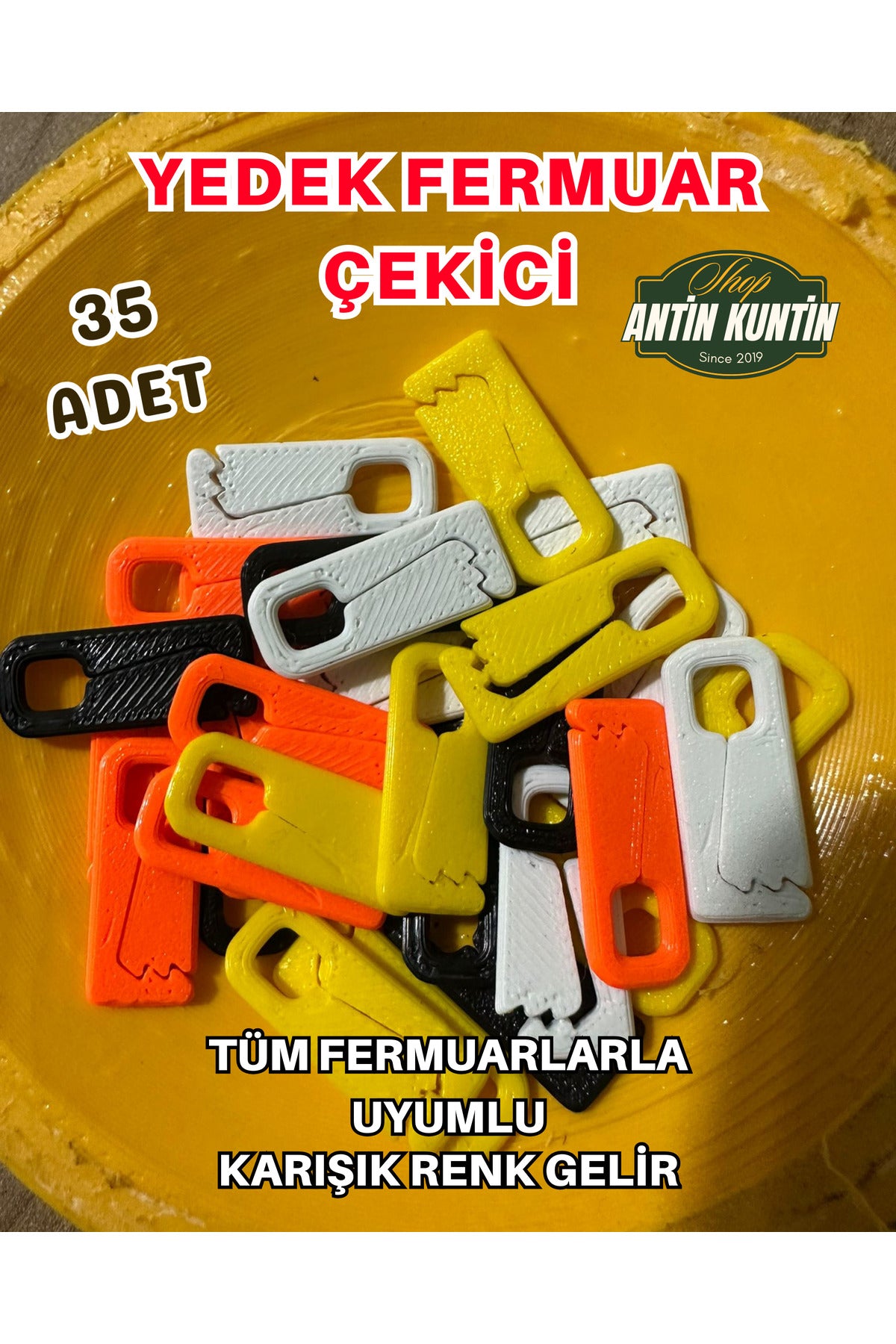 Yedek Fermuar Çekici Aparat Terzi ve Elbiseler İçin Karışık Renk Gelir