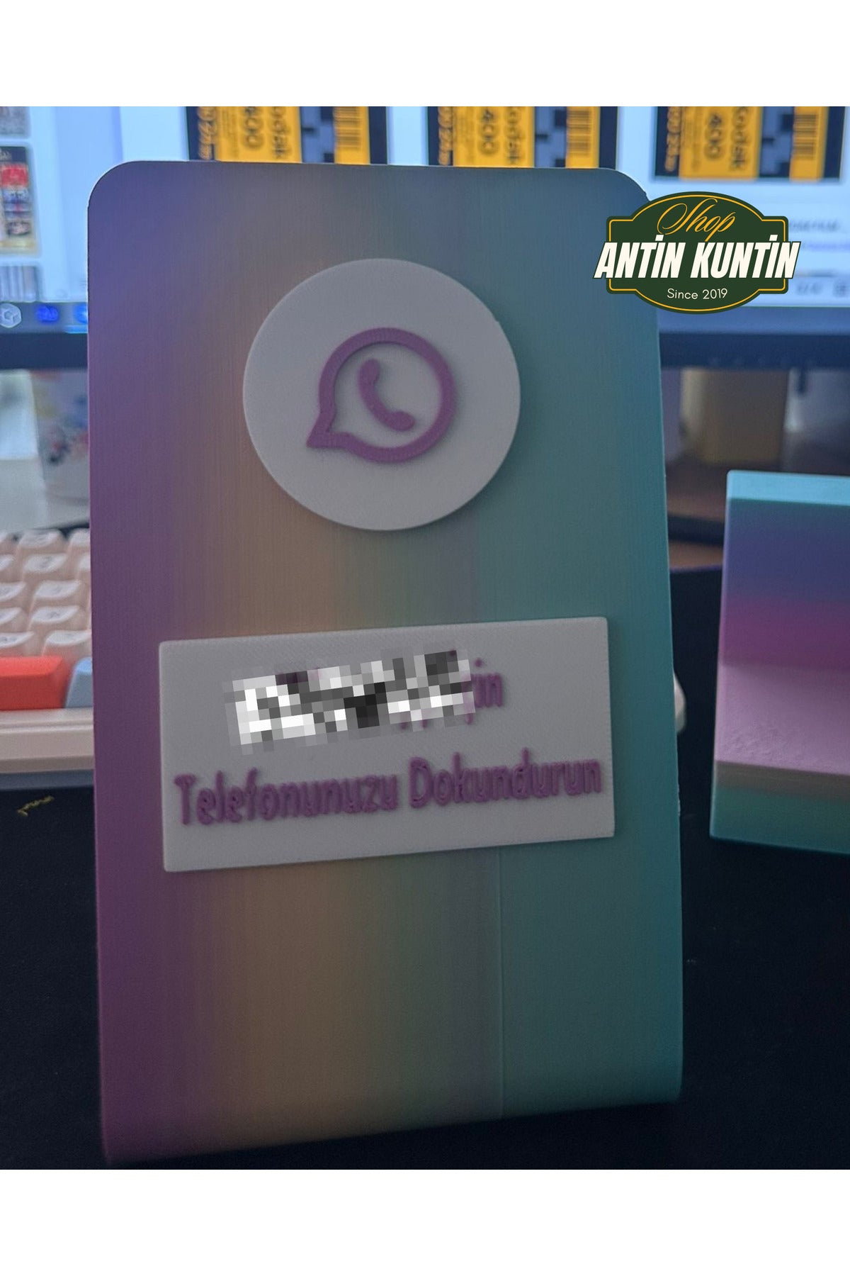 NFC Stand Yönlendirme veya İstenilen Platform İçin Özelleştirilebilir Yönlendirme Temassız Masa Üstü - 3