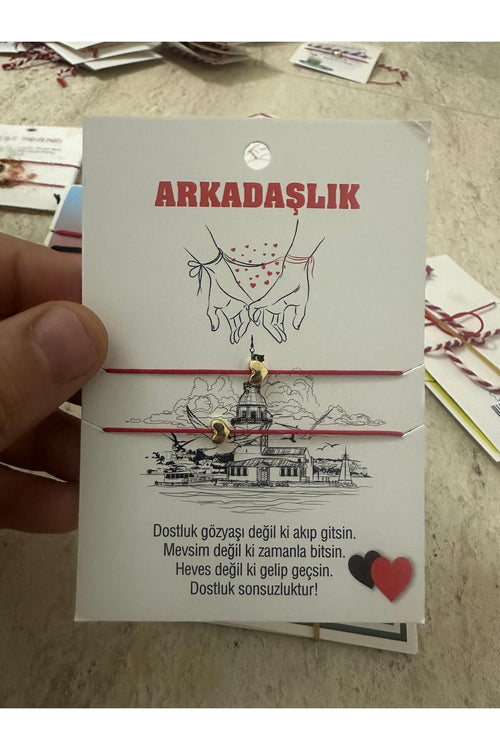 2 li Kalp Desenli Arkadaşlık Bilekliği