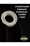 O Harfli Hoodie Kapüşonlu İp Aksesuarı 2 Delikli 1 Adet