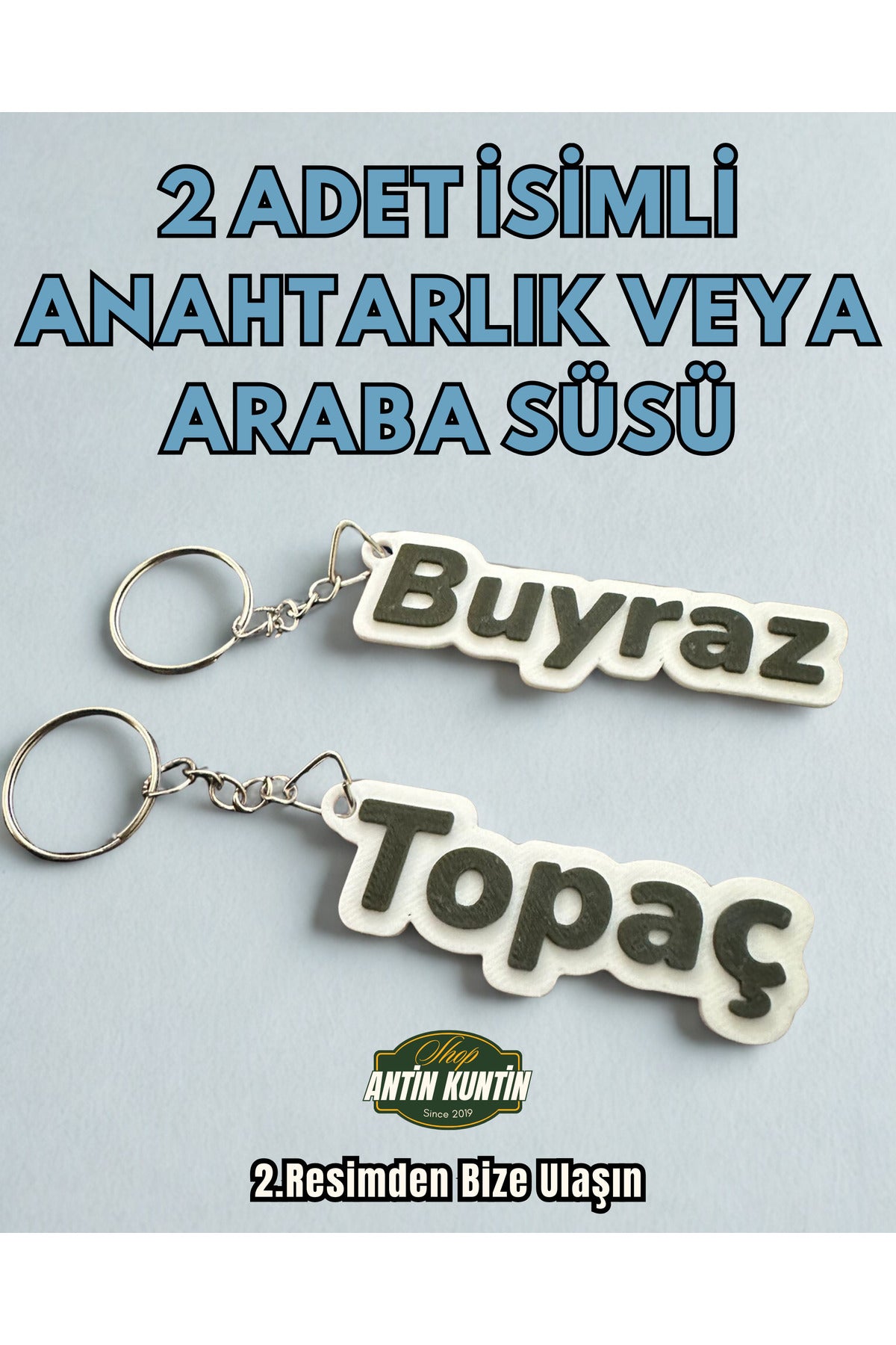 2 Adet Kişiye Özel İsimli Anahtarlık veya Araba Ayna Süsü Çiftlere Hediyelik Sevgili Arkadaş Karışık