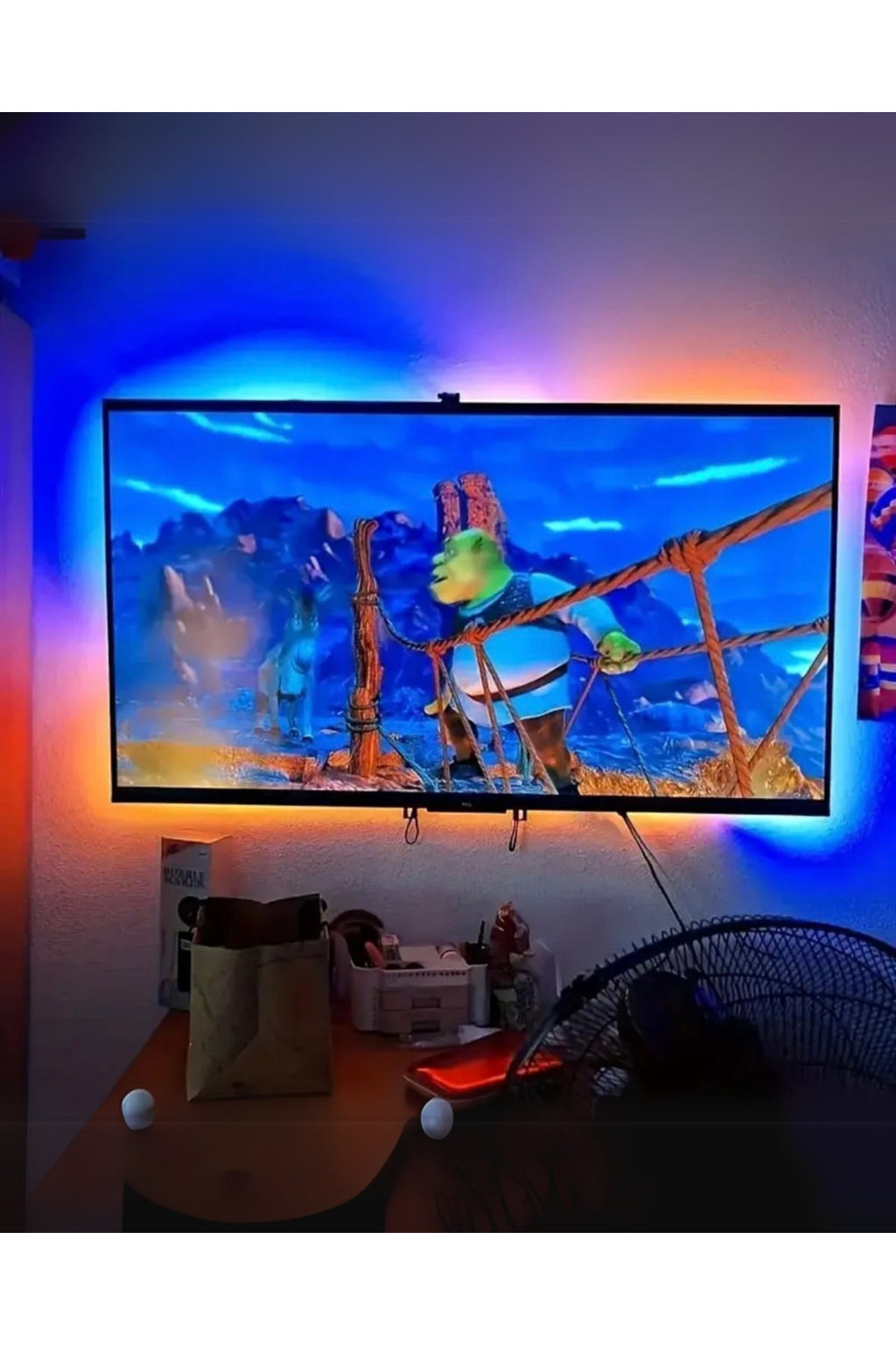 AR Sensörlü Akıllı Tv Arkası Aydınlatma Led Şerit Seti Ambiyans Aydınlatma - 4