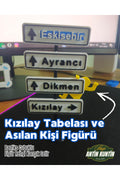 Kızılay Tabelası Baskı Standlı Asılan Kişi İle Birlikte Gelir Ayrancı Dikmen Eskişehir Tabela Biblo