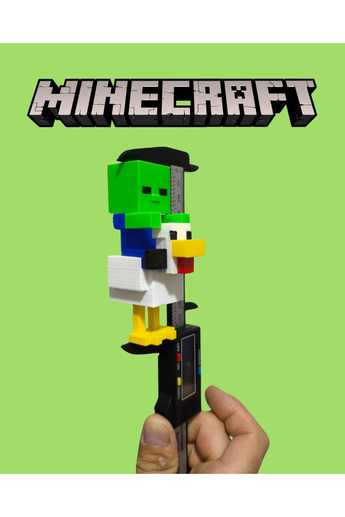 Minecraft Tavuk & Zombi Figür Oyuncak İkili Set 3D Karakter - 3