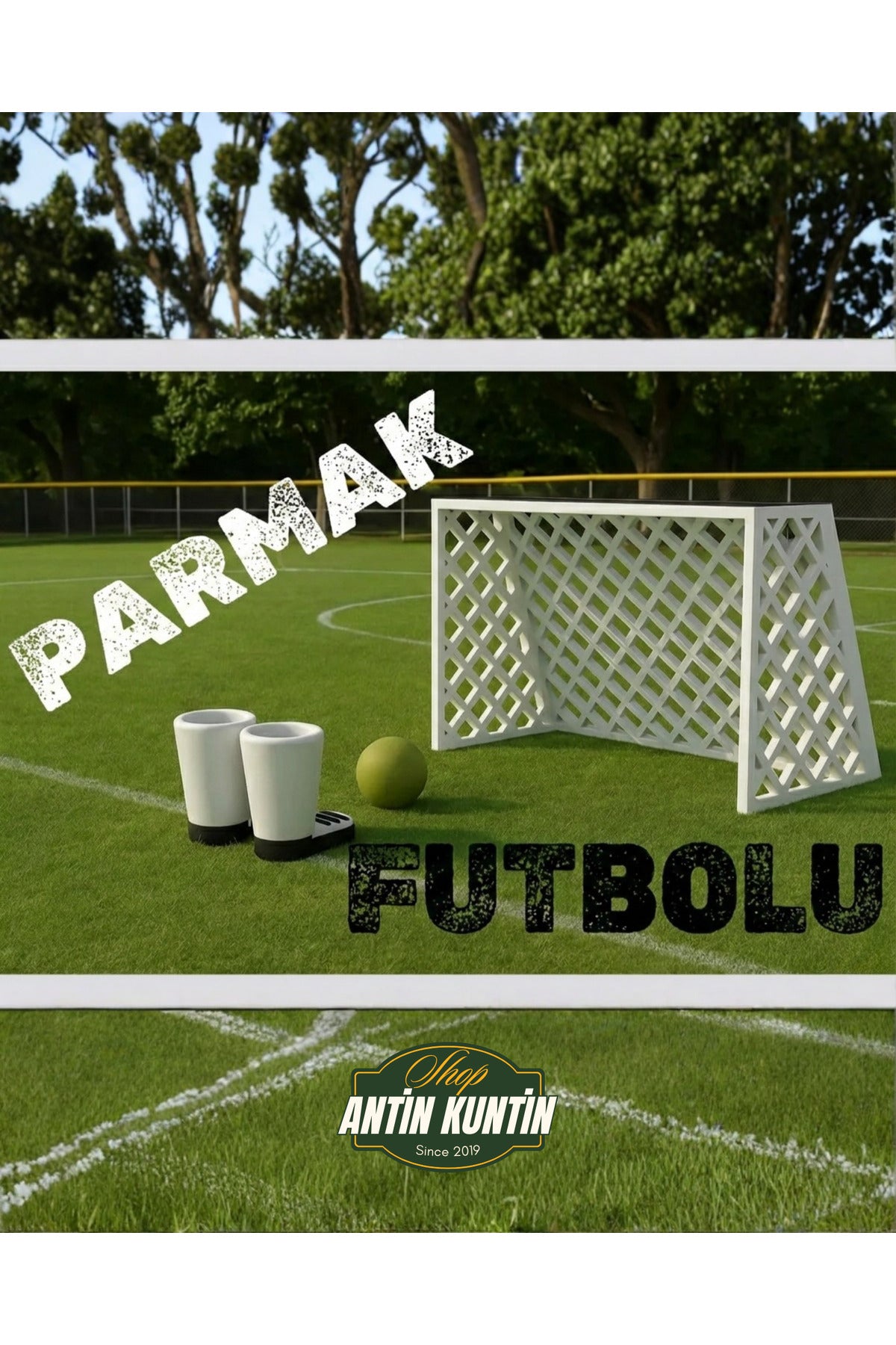 Eğlenceli Parmak Futbolu Masaüstü Oyunu Seti - Mini Futbol Kalesi ve Parmak Ayakkabıları