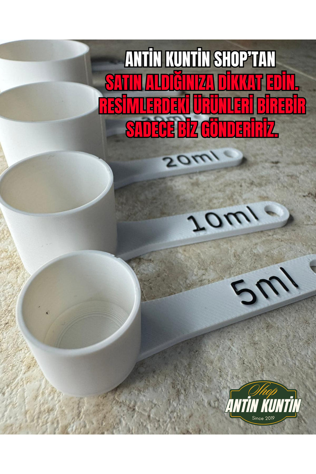 6 Adet Ölçü Kaşık Ölçü Kabı Kahve Toz İçecek Ölçü Miktarı Yazılı Karışık Renk - 2