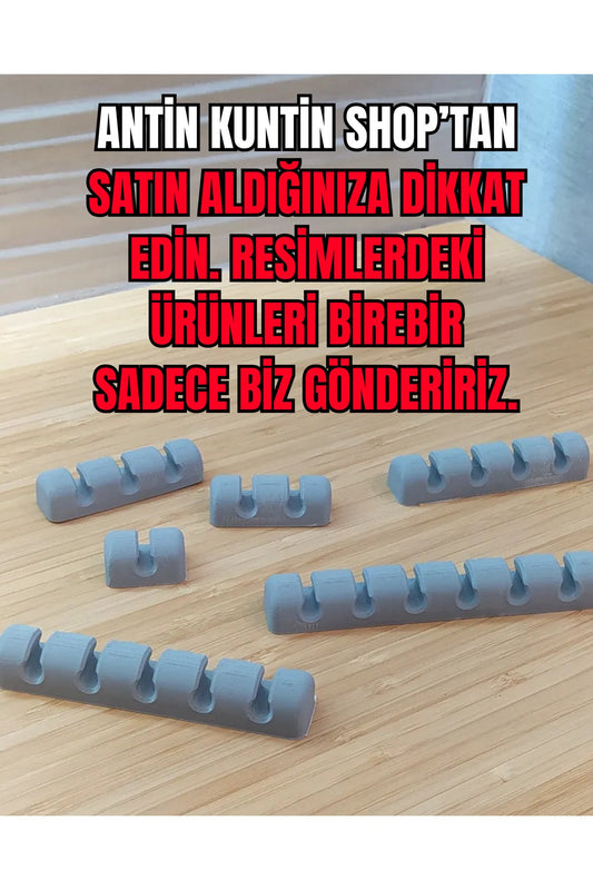 5'li Kablo Tutucu Set Kırmızı Full Set 1 Adet 5'li 1 Adet 4'lü 1 Adet 3'lü 1 Adet 2'li 1 Adet 1'li