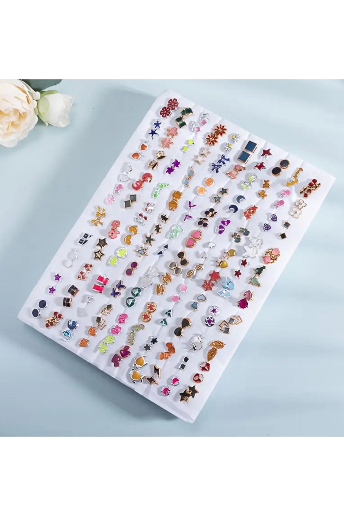 12 Adet Karışık Gönderim Küpe Renkli Sevimli Hediyelik