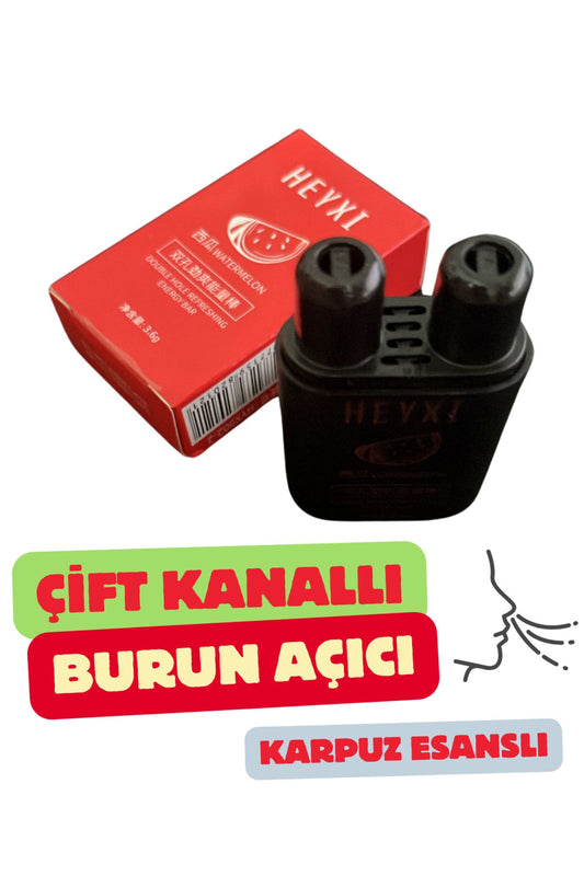 Çift Kanallı Burun Açıcı Ferah Nefes Enerji Karpuz Esanslı