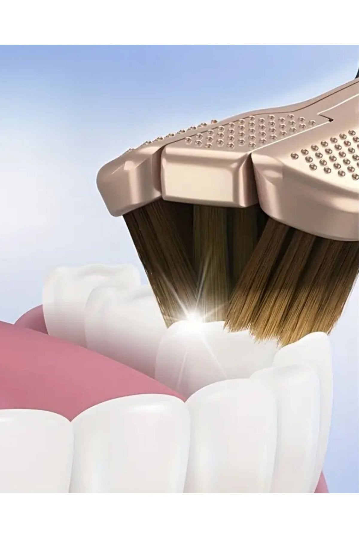 3 Taraflı Diş Fırçası Mor Renk 3 Boyutlu Yumuşak Uçlu Komple Temizlik Çok Yönlü Koruma